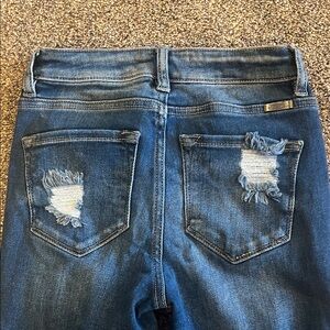 KanCan Distressed Ankle Jeans in Blue